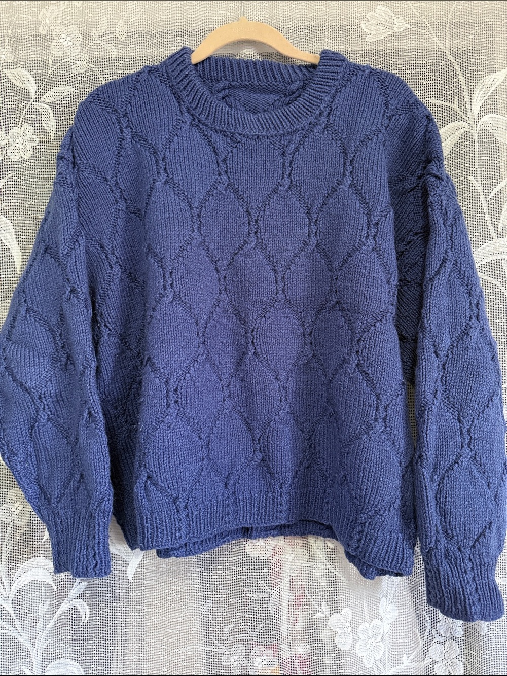 Handmade Blue Knit Sweater